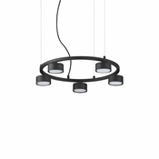Ideal Lux - LED Lestenec na vrvici MINOR 5xGX53/9W/230V pr. 50 cm črna