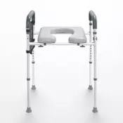 VEVOR Dvignjeno WC sedežno mesto 7-stopenjska nastavljiva višina 525x64x655-805 cm oblazinjeno