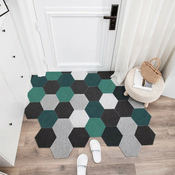 Coconut - Mat Tepih otirac, 90 x 60 cm, Zeleno - crni