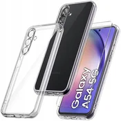 shumee Tanek ovitek za Samsung Galaxy A54 5G, prozoren, brezbarven, zadaj + steklo