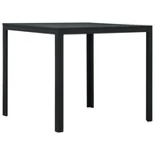 Vidaxl Klubska mizica 78x78x74 cm HDPE videz lesa