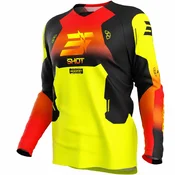 Djecji motokros dres Shot Draw Rocket fluo žute boje