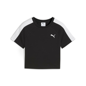 Womens Puma T7 Baby Tee Youth, Black, Size 7-8Y, Shop