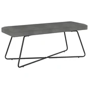 Vidaxl klop Enobarvno Temno siva 110 x 40 x 45 cm Žamet