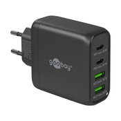 GOOBAY hitri polnilec 2x USB-C + 2x USB-A 5V 68W, črn
