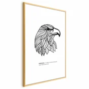 Plakat - Eagle of Freedom 21x30 Zlatni okvir s margom