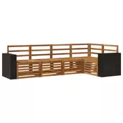 Sekcijska garnitura 5 pcs Prirodna Cvrsto drvo akacije