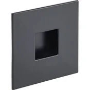 Utopni ročaj Geometric, kvadraten 73x73, utopna mera o 45 mm, cin.l., črn, mat