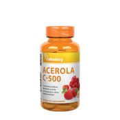 Vitaking - Vitamin C-500 z acerolo in malino, 40 žvečljivih tablet, okus jagode