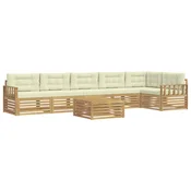 Set vanjskih sofa s jastukom 7 pcs Bijela i krem