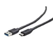 Gembird Kabel USB 3.0 (AM) do USB 3.1 (CM), 0,1 m, črn