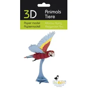 Kartonski 3D model za sastavljanje Fridolin - Papiga Ara
