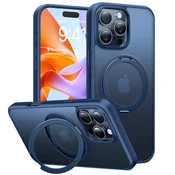 Premium maska Torras Ostand Pro za iPhone 16 Pro - navy blue