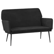 Vidaxl Klop črna 108x79x79 cm žamet