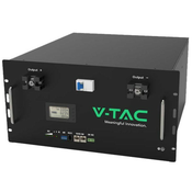 V-TAC 9,6 kWh litijeva baterija za solarni pretvornik, nameščena v nosilcu