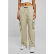 Womens Trousers Vicose Straight Leg Cargo Pants Concrete