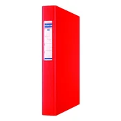 Prstenasta fascikla, 2 prstena, 40 mm, A4, PP/kartona, DONAU, crvena 3734001PL-04