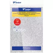 Papir glitter A4 330g pk3 Sadipal Fabriano S0020303 srebrni