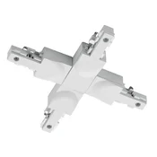 Trio Lighting X-povezovalnik DUOline 2-fazni tir, bela mat - bela mat barva - Plastika