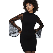 Ženska obleka KILLSTAR - Willows Whim - Black - KSRA014165