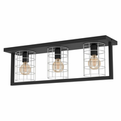 EGLO Plafonjera JUBILY 3xE27 77 cm crna/pocinkovana 43661