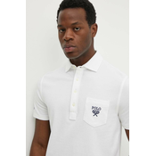 Pamucna polo majica Polo Ralph Lauren boja: bijela, s aplikacijom, 710952180