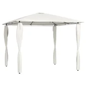 Vidaxl Paviljon s pokritimi stebri 3x3x2,6 m krem 160 g/m2