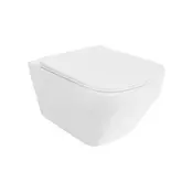 Mexen Riva WC školjka Rimless Tornado s tankim počasi padajočim sedežem, duroplast, bel sijaj - 30630200T