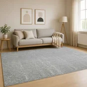 vidaXL Preproga Siva 120 x 180 cm 100% poliester 3 mm Pralna