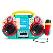 Hape Boombox radio z mikrofonom Pixelz - s svetlobnimi in zvočnimi učinki