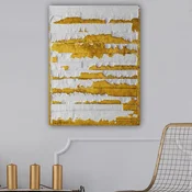 Wallxpert 7008419082_70100 Dekorativna slika, 70x100cm, Belo-zlatna