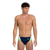 Mens swimsuit arena swim briefs panel navy/green/white s - uk32