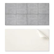 shumee Vinilne ploščice z grafiko za kopalnico, tekstura surovega betona, 10x40x20 cm