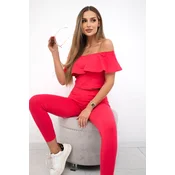 Set with ruffle raspberry