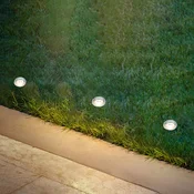 Briloner Vgradni LED-spot 3922034, IP65, 12 V, začetni komplet s 3 kosmi, O 3,5 cm - Sodobni - mat krom - Kovina