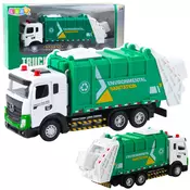 slomart Lean Toys smetarska za otroke, zelena, s svetlobo in zvokom