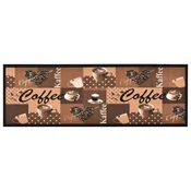 Vidaxl Kuhinjska preproga pralna Coffee rjava 45x150 cm