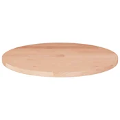 Vidaxl Okrogla mizna plošča O40x1,5 cm neobdelana trdna hrastovina