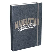 Škatla za zvezek, A4, LIZZYSULI, Manhattan New York, jeans