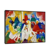 Canvas Slika na platnu Oriental, Wassily Kandinsky, Sa ramom, 60 x 45 cm, Crni