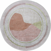 Narančasti/krem perivi okrugli tepih o 80 cm Yuvarlak – Vitaus