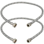 shumee Fleksibilni priključek 3/8” 1/2” za vpenjalne sisteme 90 CM komplet 2 kosov