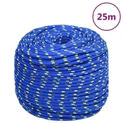 Vidaxl Vrv za čoln moder 10 mm 25 m polipropilen
