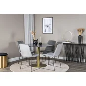 Venture Design Jedilna miza in stol Estelle ter miza Muce 106x75 cm siva