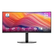 Monitor MSI Modern MD342CQP, 34 UWQHD VA, 120 Hz, 1 ms (MPRT) / 4 ms (GtG)