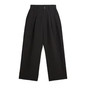 Bershka Hlače z naborki črna