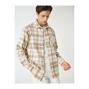 Koton Lumberjack Shirt with Pocket Detailed Classic Collar Long Sleeve