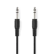 NEDIS CAGL23000BK20, Stereo audio kabl, 6,35 mm muški, Niklovani, 2,00 m, Crni