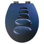 Poseidon WC daska Bato Stone (Samospuštajuca, Drvo, Plave boje)
