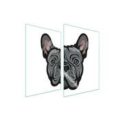 shumee STEKLENA ZAŠČITNA KROŽNIKA ZA KUHINJO 2x35x52 DOG